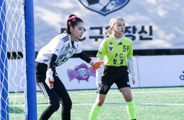 ▲'골때녀' 아이린 대 다영(사진제공=SBS)