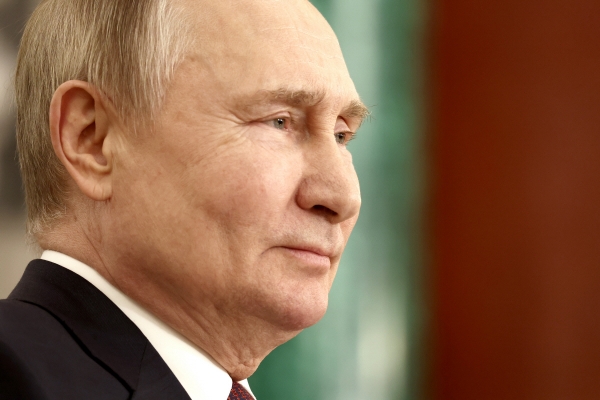 ▲블라디미르 푸틴 러시아 대통령이 22일(현지시간) 기자회견을 하고 있다. 모스크바/타스연합뉴스
