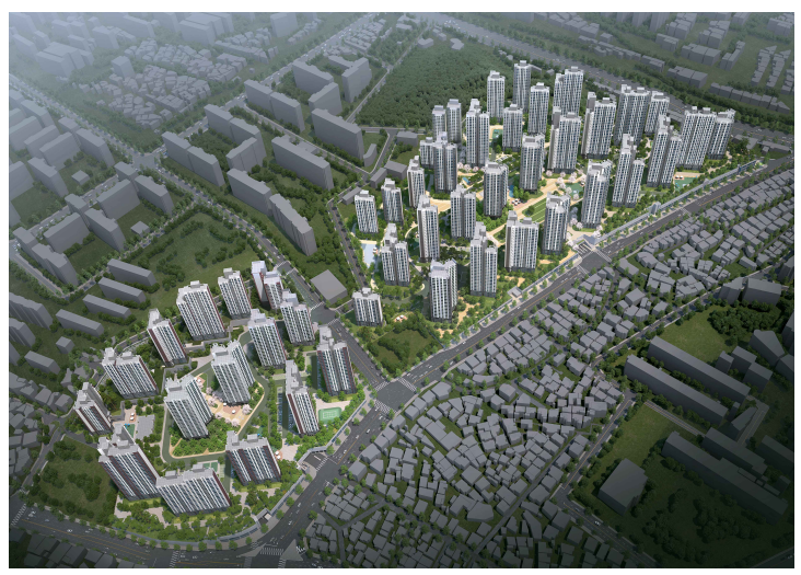 ▲‘청주사모2구역 재개발정비사업’ 투시도 (자료제공=두산건설)