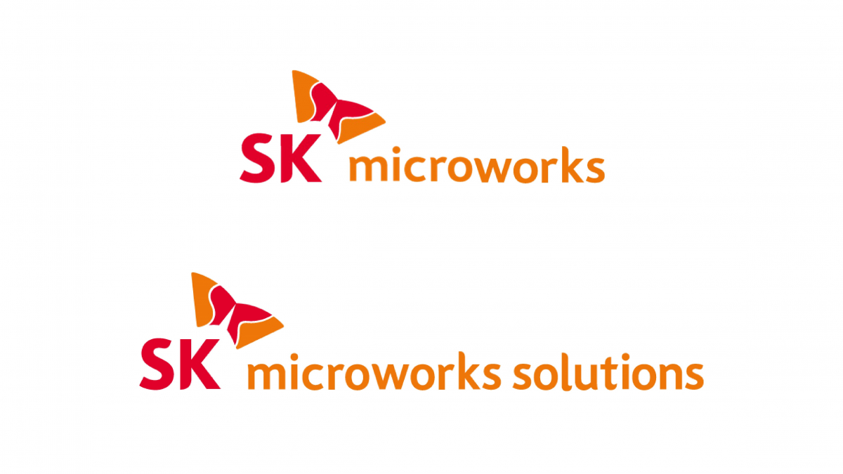 ▲‘SK마이크로웍스’와 자회사 ‘SK마이크로웍스솔루션즈’ 신규 CI. (제공=SK마이크로웍스)