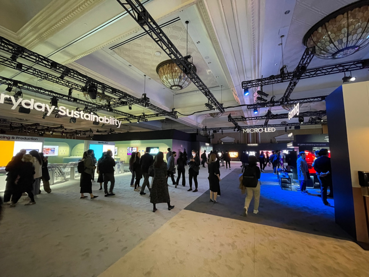 ▲삼성전자가 3일(현지시간) 미국 라스베이거스 시저스 팰리스 호텔에서  ‘삼성 퍼스트 룩 2023’ 행사를 개최했다. (강태우 기자 burning@)