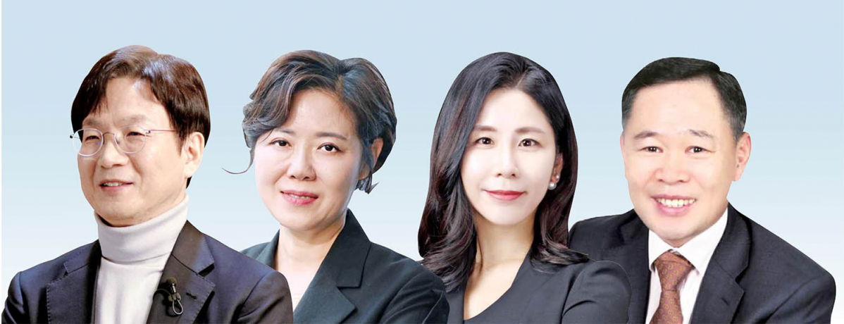 ▲(왼쪽부터 순서대로)고준석 제이에듀투자자문 대표, 김은진 레오대출연구소 대표, 김효선 NH농협은행 부동산 수석전문위원, 서진형 공정주택포럼 대표