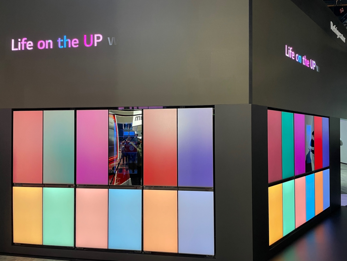 ▲LG전자 'CES 2023' 전시장에 마련된 '무드업 존'. (강태우 기자 burning@)