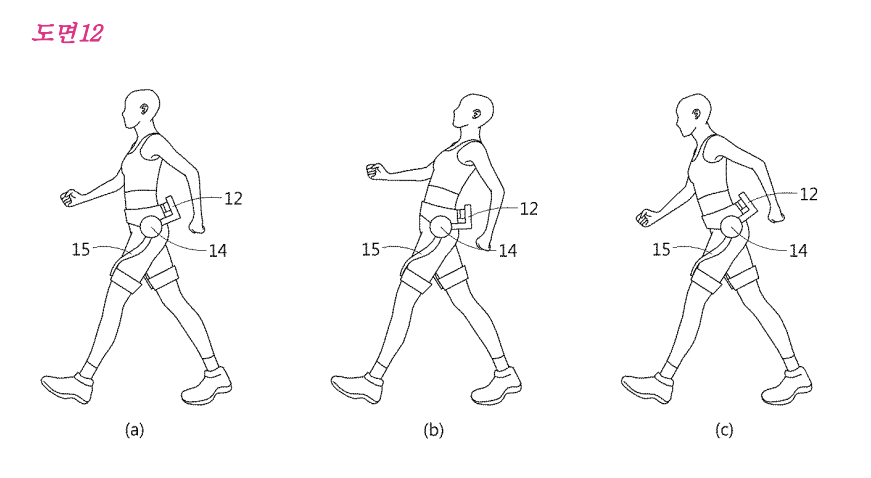 ▲삼성전자가 지난달 21일 특허처에 ‘운동보조장치 및 이를 제어하는 기술’을 출원했다. (출처=특허청)