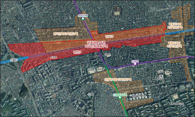 ▲국회대로 주변 지구단위계획구역 위치도(자료제공=서울시)