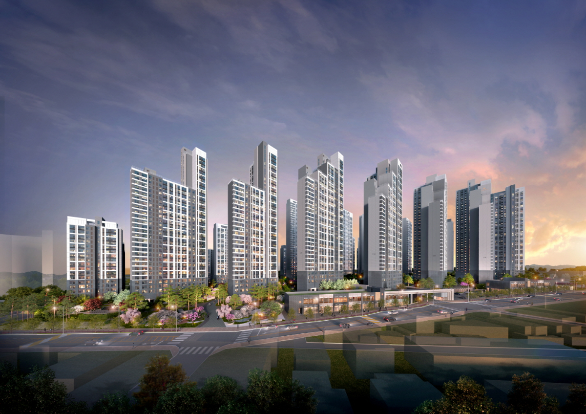 ▲경기 안양시 동안구 호계동 '평촌 센텀퍼스트' 투시도 (자료제공=DL이앤씨)