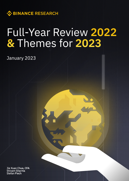 ▲지난 11일(현지시각) 바이낸스 리서치는  'Full-Year Review 2022 & Themes for 2023' 보고서를 공개했다. (출처=바이낸스 리서치)