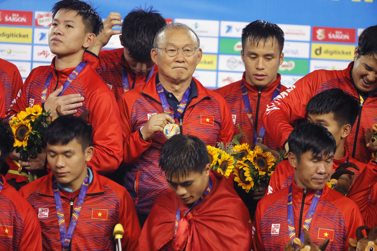 ▲2022년 5월 SEA 게임 금메달을 따낸 박항서 감독. EPA=연합뉴스