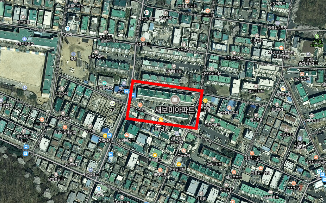 ▲경기 부천시 고강동 ‘새보미아파트 가로주택정비사업’ 위치도 (자료제공=대보건설)