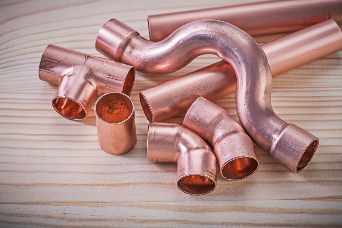 ▲구리 파이프. (출처=이미지투데이)