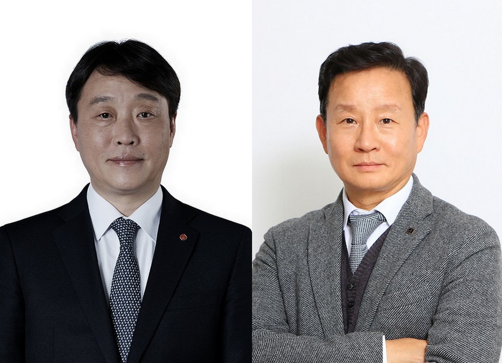 ▲(왼쪽부터) 남창희 롯데하이마트 대표, 김찬수 전자랜드 대표. (사진제공=각사)