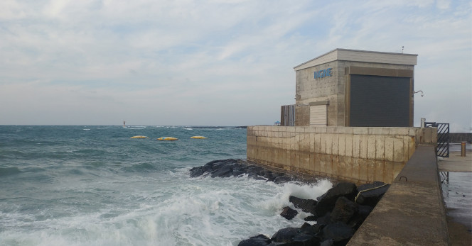 ▲제주 인진 파력발전 플랜트 전경. (사진제공=SK이노베이션)