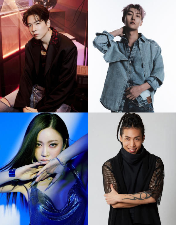 ▲레이든, 숀, 수란, 제이블랙(사진제공=각 소속사)