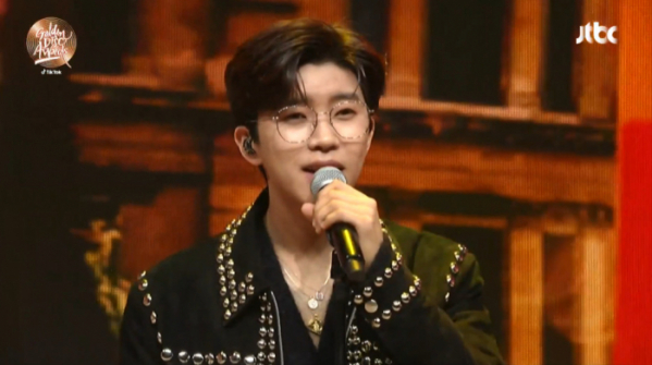 ▲'골든디스크' 임영웅(사진=JTBC 방송화면 캡처)