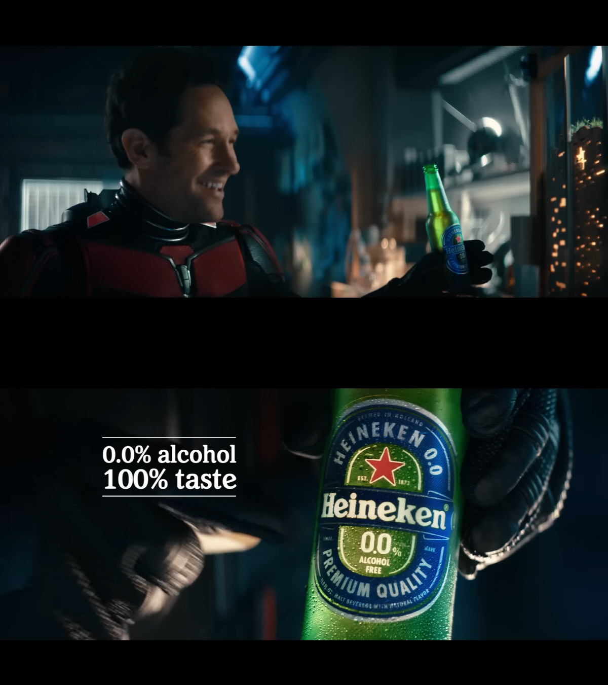▲히어로도 마실 수 있는 무알코올 맥주임을 강조하는 하이네켄 광고(출처=‘하이네켄 미국’ 유튜브)
