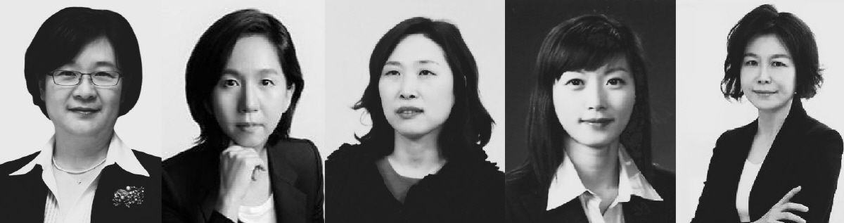 ▲(좌측부터) 양옥경 이화여대 교수, 이은정 라인플러스 대표, 이미엽 종근당 이사, 김보영 한양대 교수, 박상희 한국과학기술원(KAIST) 교수
