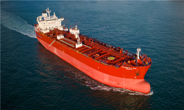 ▲지난해 10월 준공된 KSS해운의 5만DWT급 메탄올 추진선 SAVONETTA SUN호. (사진제공=해양수산부)