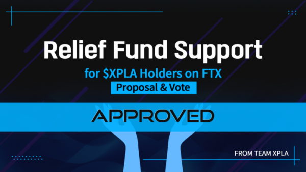 ▲엑스플라 팀은 지난달 24일부터 31일까지 진행된 'FTX 피해자 지원'을 위한 거버넌스 제안 및 투표 결과, 75% 이상의 참여와 100%의 찬성률로 제안이 가결됐다고 밝혔다. (사진제공=컴투스홀딩스)
