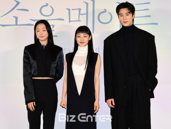 ▲영화 '소울메이트'에 출연하는 배우 김다미, 전소니, 변우석(비즈엔터DB)