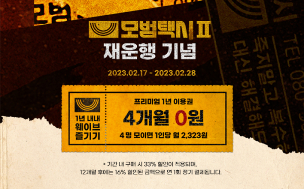 ▲이용권 할인 이벤트(사진제공=웨이브)