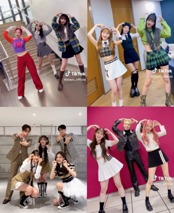 ▲스테이씨(사진 = 하이업엔터테인먼트, 스테이씨 틱톡 공식계정 캡처)