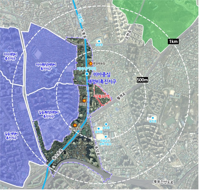 ▲서울 미아중심재정비촉진지구 위치도 (자료제공=서울시)