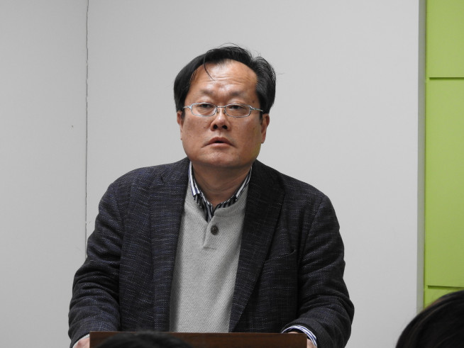 ▲조헌제 한국신약개발연구조합 연구개발진흥본부 본부장이 기자간담회에서 바이오헬스투자협의체 운영계획을 발표하고 있다. (노상우 기자 nswreal@)