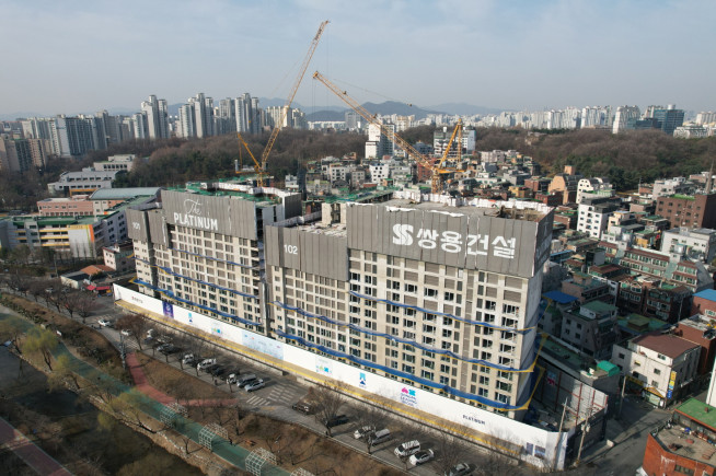 ▲송파 더 플래티넘 전경 (사진제공=쌍용건설)