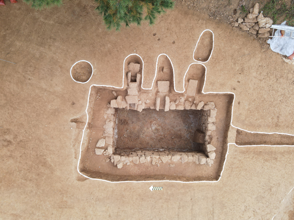 ▲1호 석축 저온저장고 전경