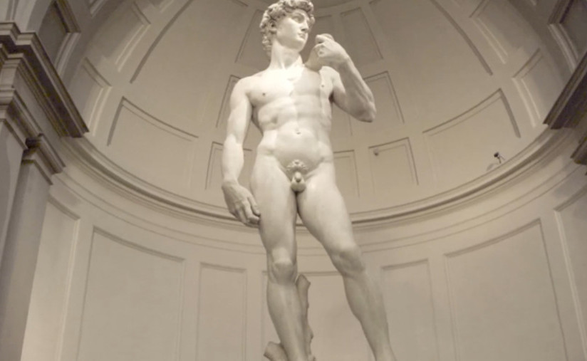 ▲미켈란젤로가 제작한 다비드상. (출처=피렌체 아카데미아 미술관)