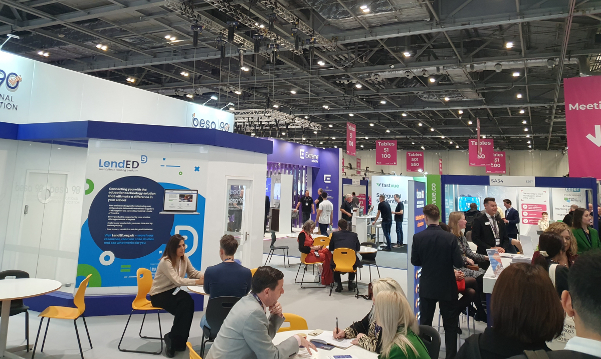 ▲29일부터 31일까지 개최되는 ‘BETT 2023’의 전시관 모습.  (런던=손현경 기자)