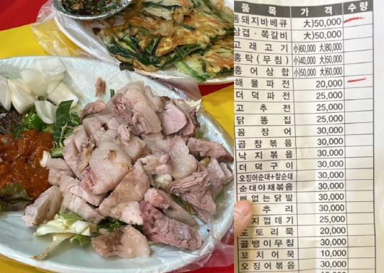 ▲한 누리꾼이 진해군항제에서 먹은 음식이라며 올린 사진. (출처=온라인커뮤니티)