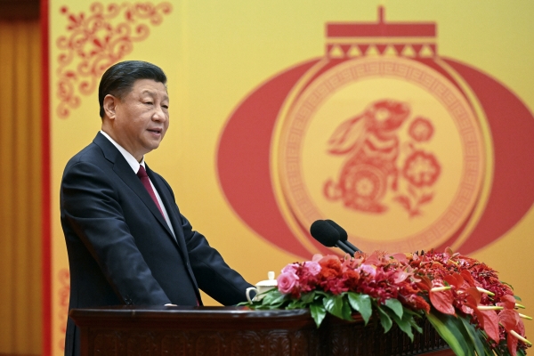 ▲시진핑 중국 국가주석이 1월 20일 연설하고 있다. 베이징/신화연합뉴스

