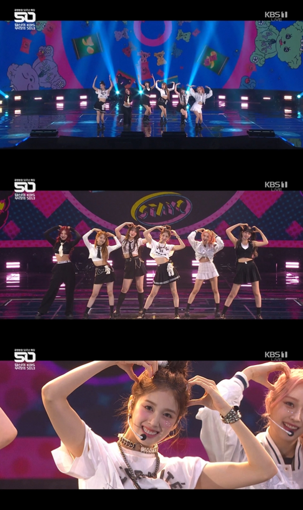 ▲스테이씨(사진 = KBS 1TV ‘당신의 KBS, 우리의 50년’ 방송 캡처)