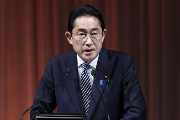 ▲2월 26일 기시다 후미오 일본 총리가 일본 자유민주당 연례 행사에서 발언하고 있다. 도쿄/AP뉴시스