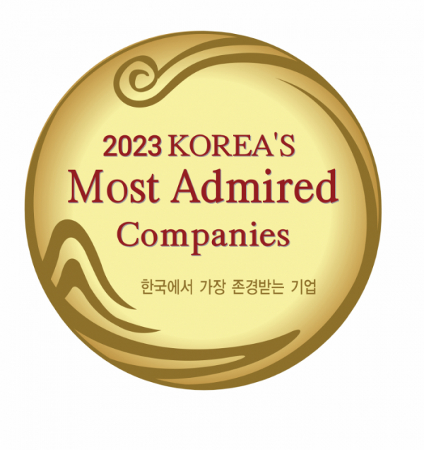 ▲한국에서 가장 존경받는 기업 엠블럼 (사진제공=풀무원)