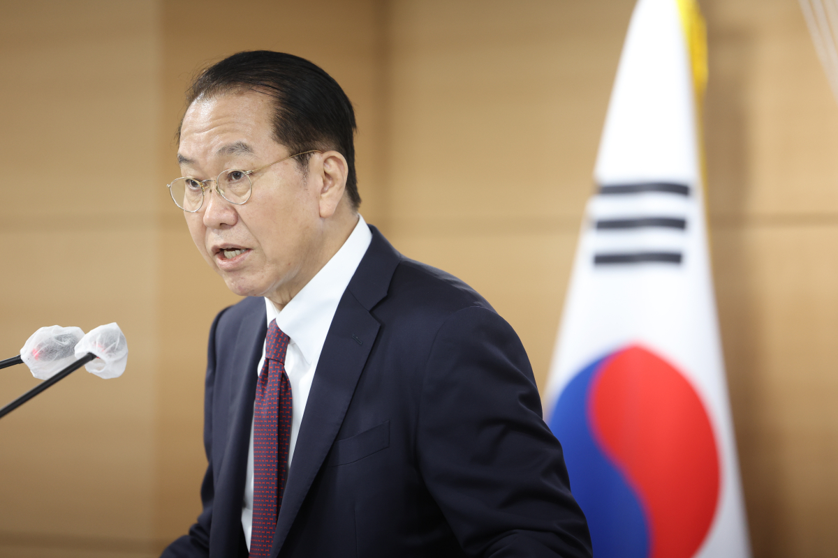 ▲권영세 통일부 장관이 11일 오전 정부서울청사 합동브리핑룸에서 남북 통신선 및 개성공단 무단가동 관련 성명을 발표하고 있다. (연합뉴스)