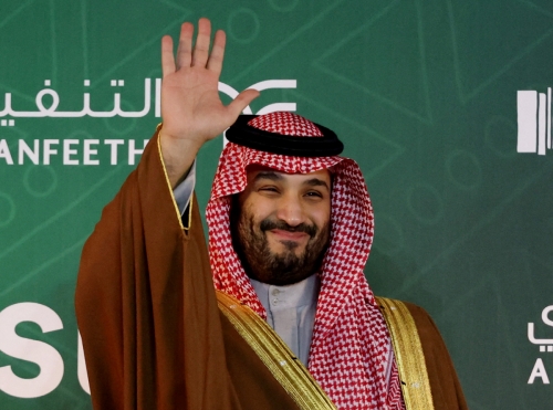 ▲무함마드 빈 살만 사우디아라비아 왕세자가 2월 25일 수도 리야드에서 열린 경마대회 시상식에 참석하고 있다. 리야드/로이터연합뉴스
