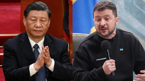 ▲시진핑 중국 국가주석(왼쪽)과 볼로디미르 젤렌스키 우크라이나 대통령(오른쪽) (연합뉴스TV)