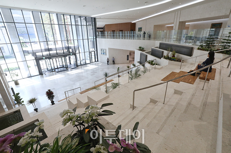 ▲한국은행 신축 통합별관 내부 (사진공동취재단)