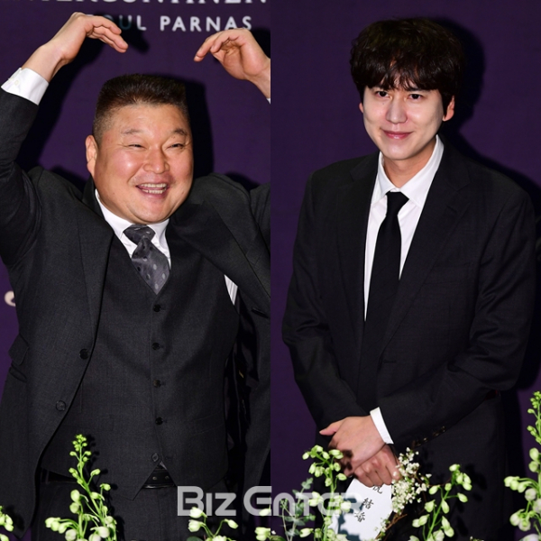 ▲이승기·이다인 결혼식에 참석한 강호동, 규현(비즈엔터DB)