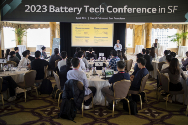 ▲LG에너지솔루션이 8일(현지시간) 미국 샌프란시스코에서 글로벌 인재 채용 행사 BTC(Battery Tech Conference)를 개최했다. (사진제공=LG에너지솔루션)