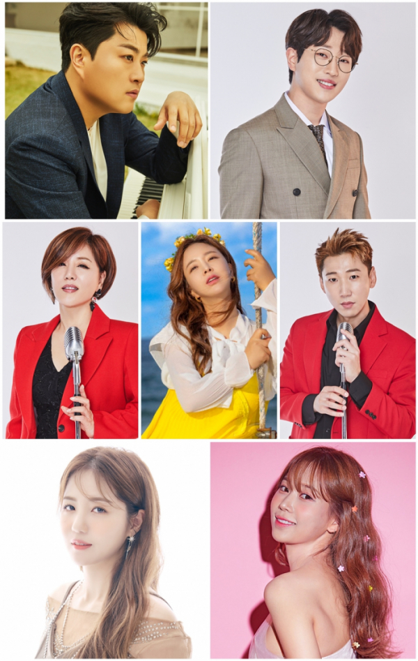 ▲김호중, 안성훈 등 생각엔터테인먼트 소속 가수(사진제공=생각엔터테인먼트)