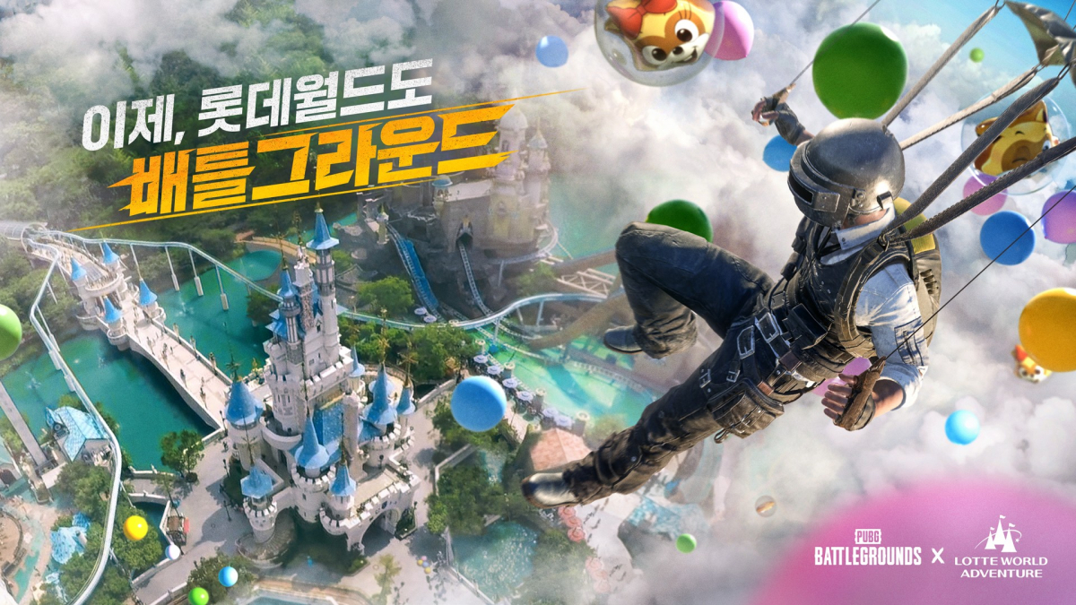 ▲크래프톤이 롯데월드에서 공개하는 ‘배틀그라운드 월드 에이전트’ 이미지.  (사진제공=크래프톤)