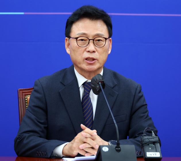 ▲박광온 더불어민주당 원내대표가 4일 오전 서울 여의도 국회에서 열린 정책조정회의에서 발언하고 있다. (연합뉴스)