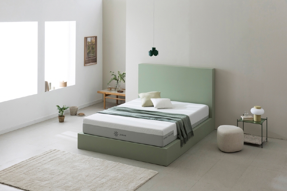 ▲지누스 '그린티 럭스 메모리폼 매트리스'. (사진제공=지누스 )