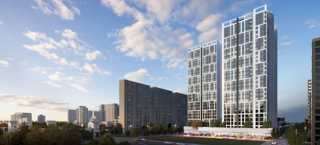 ▲경기 안양시 명학시장구역 가로주택정비사업 투시도. (자료제공=중흥그룹)