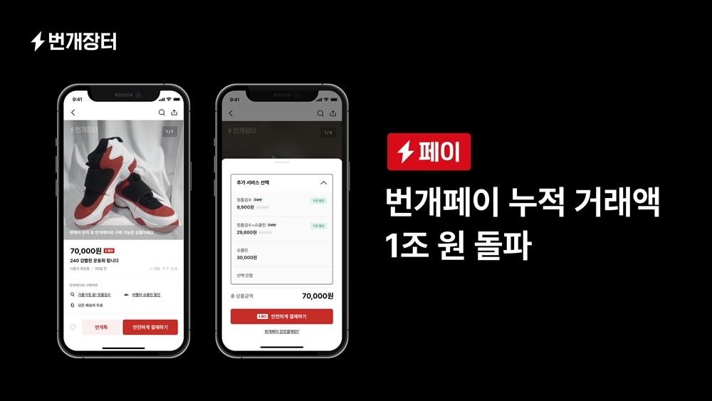 ▲번개장터, 안전결제 서비스 ‘번개페이’ 누적 거래액 1조원 돌파 (사진제공=번개장터)