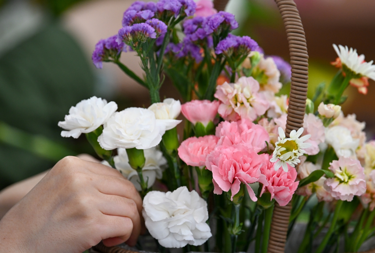 ▲드림뜰 힐링팜의 힐링 꽃바구니 체험. (사진=농림축산식품부 동행취재단)