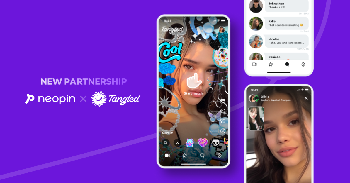 ▲네오핀이 웹3 라이브채팅 플랫폼 탱글드와 파트너십을 체결했다. (사진제공=네오핀)